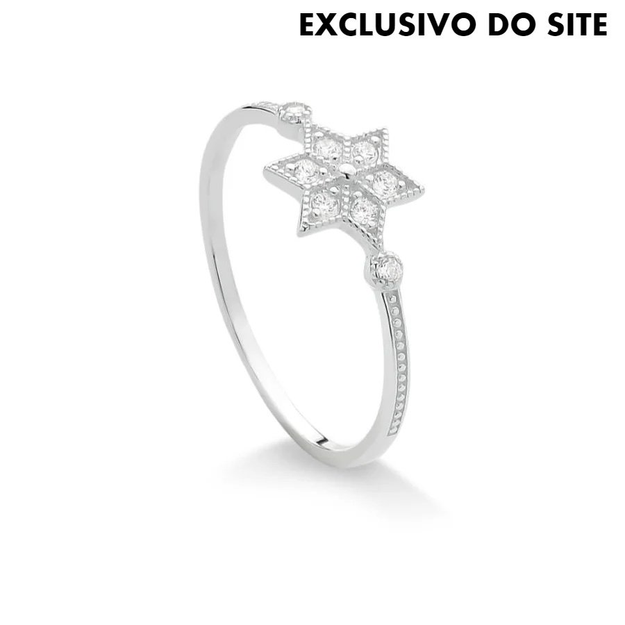 Anel Estrela Cravejada