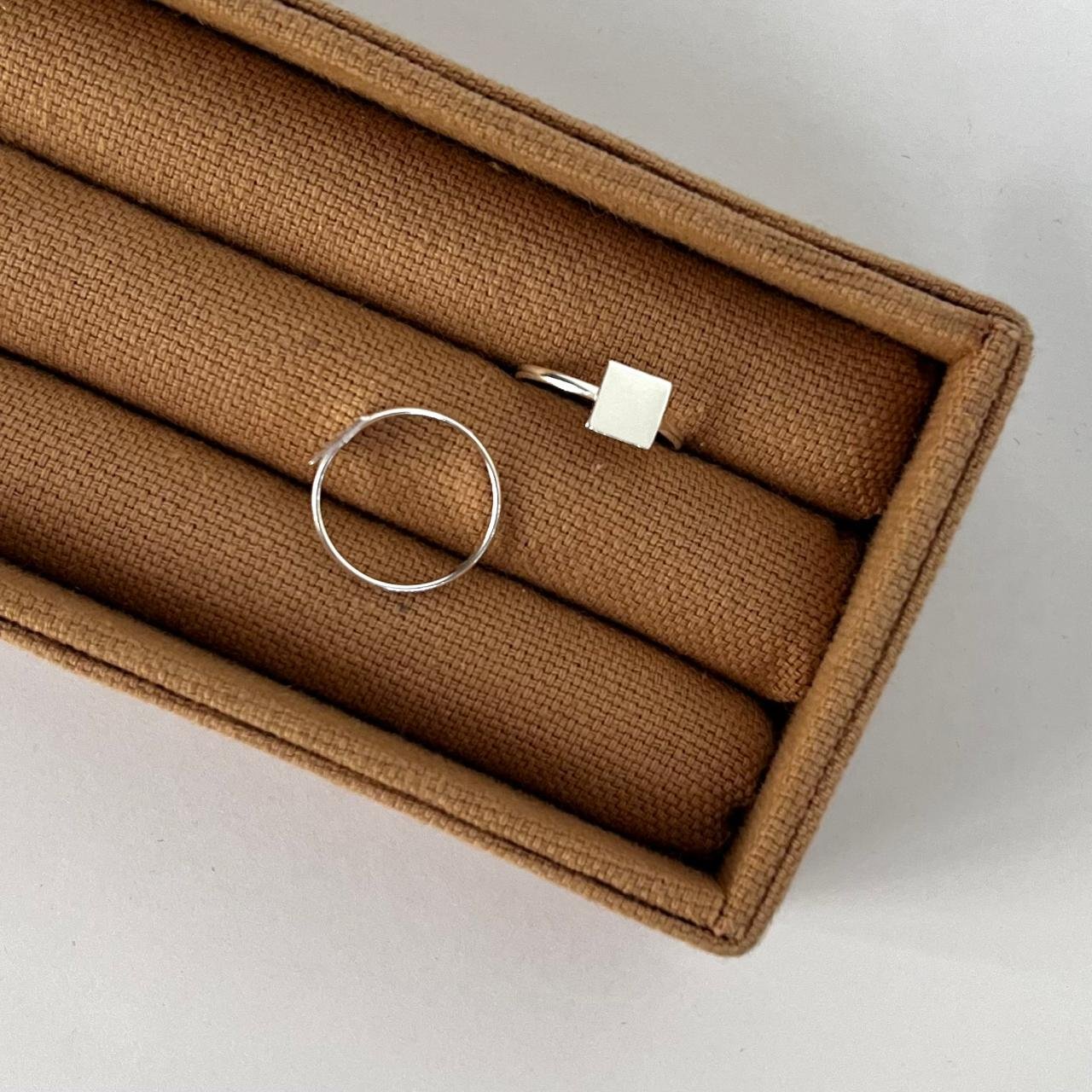 Anel Falange Chapinha Quadrada