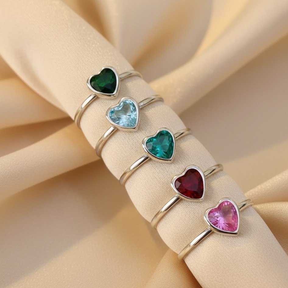 Anel Love Coração Colors