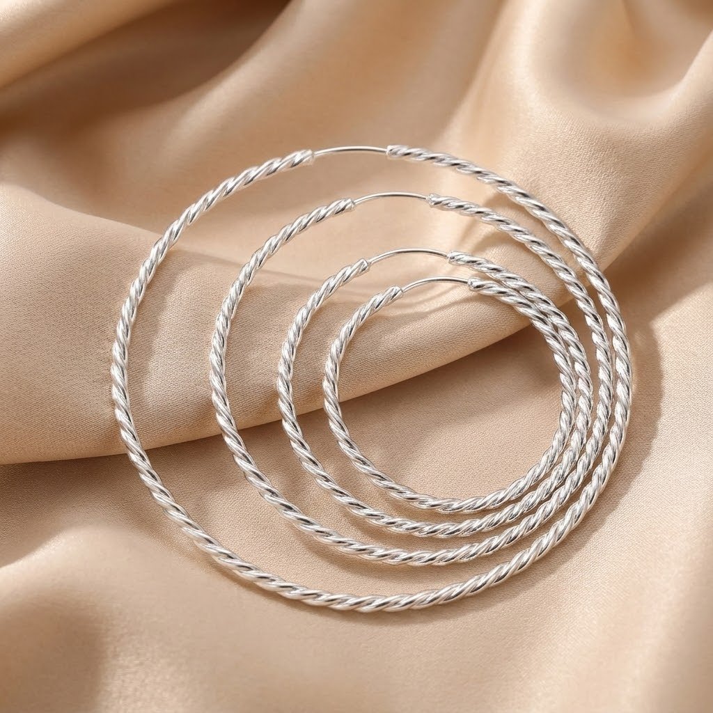 Brinco Argola Redonda Trabalhada