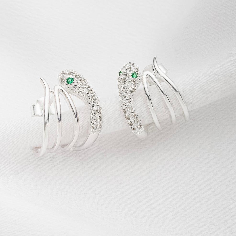 Brinco Cobra Cravejada + Caixinha de presente