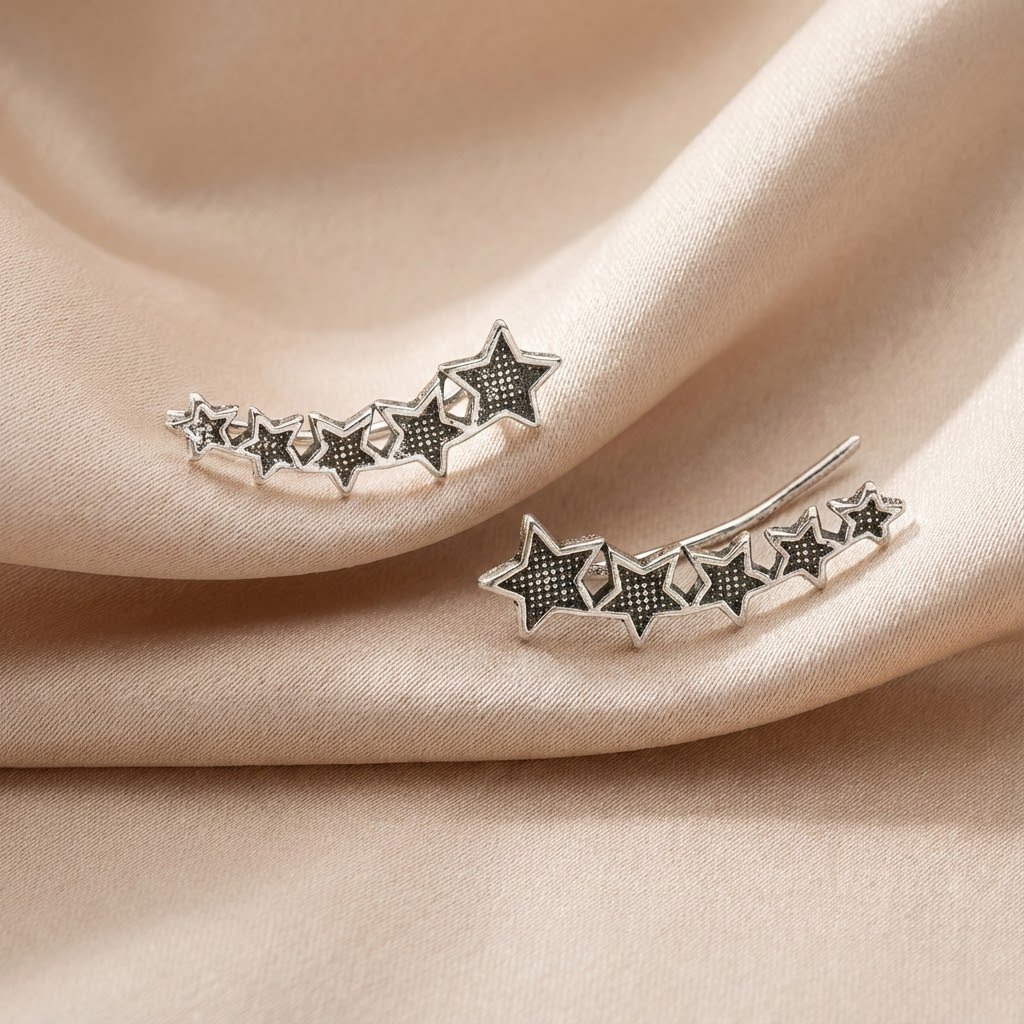 Brinco Coração Cuff ou Estrela