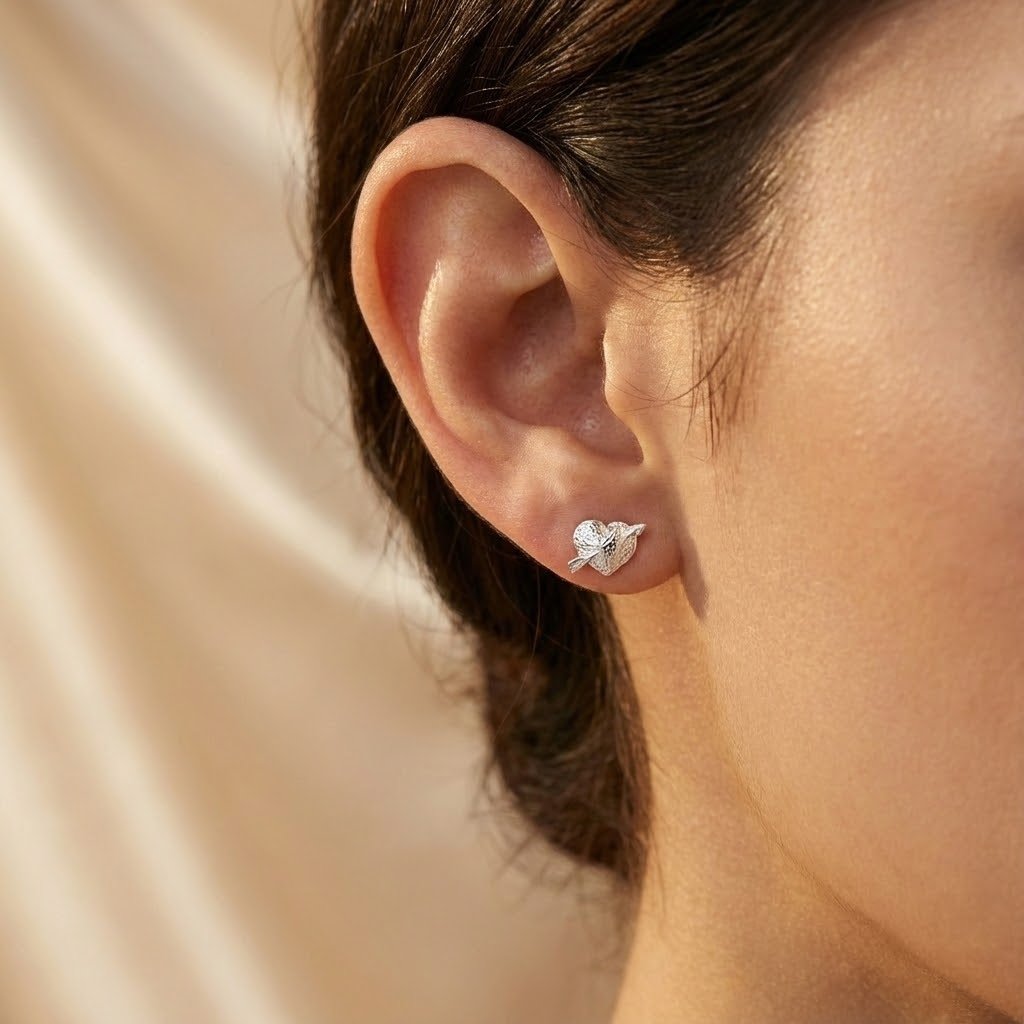 Brinco Coração e Flecha