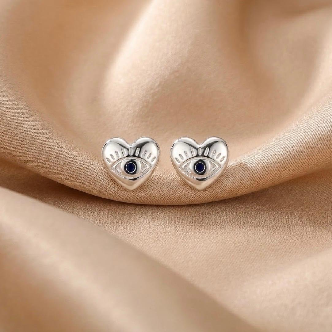 Brinco Coração Olho Grego