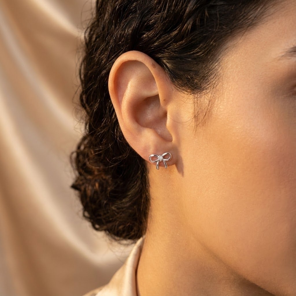 Brinco Laço Zirconia Central