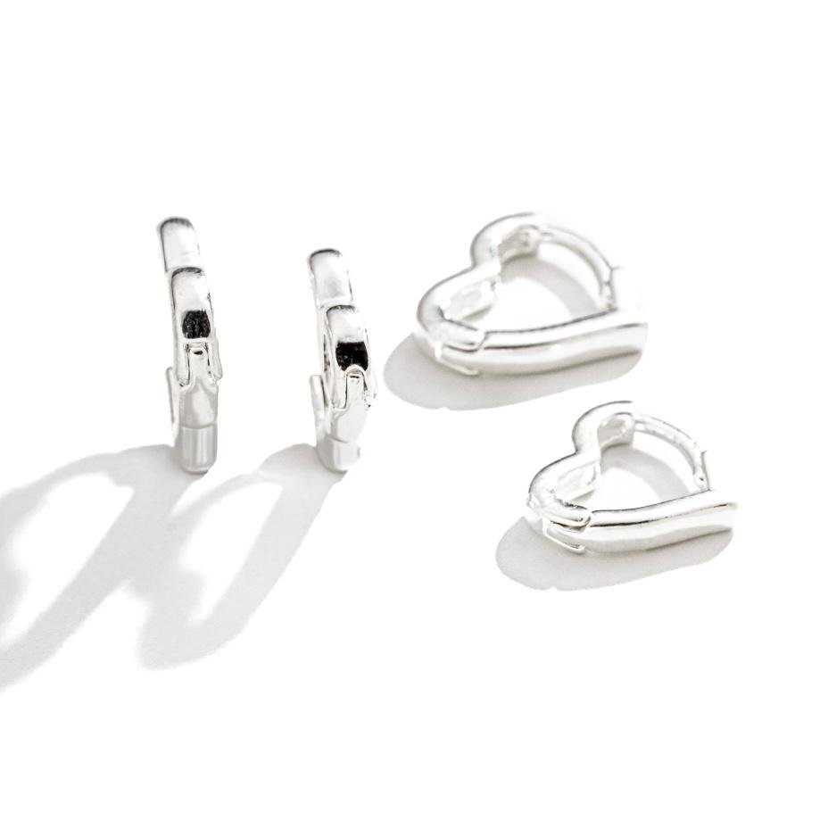 Brinco Mini Argola Clic Coração