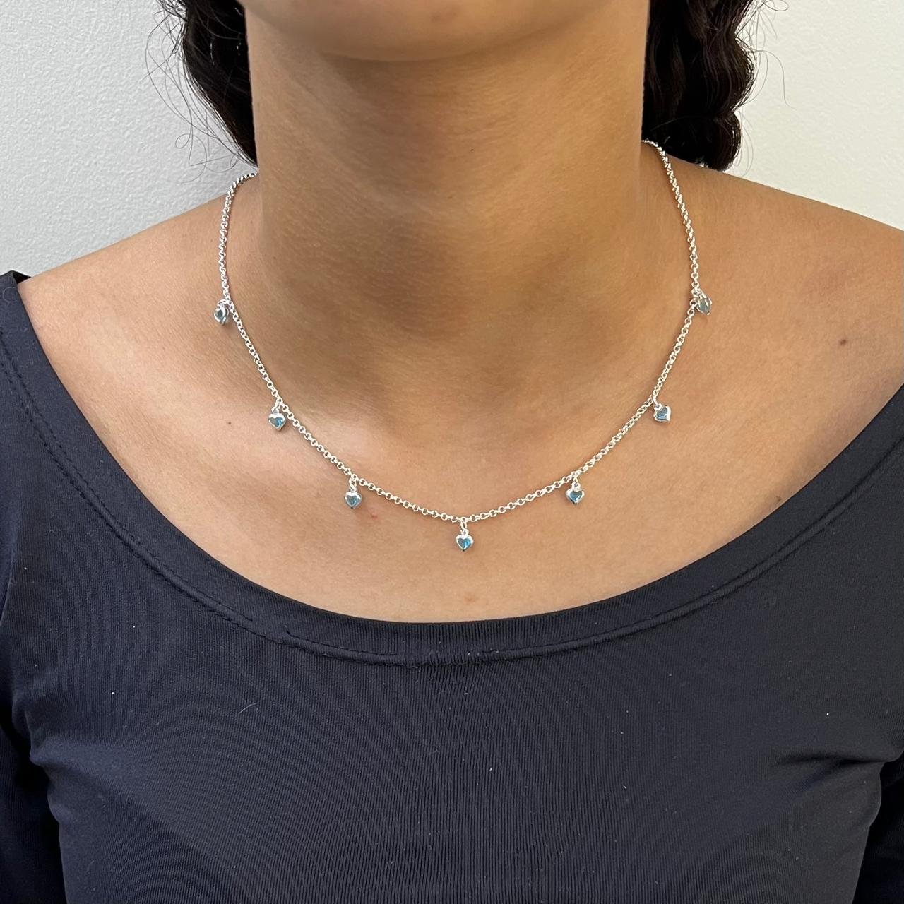 Choker Coração Zircônia