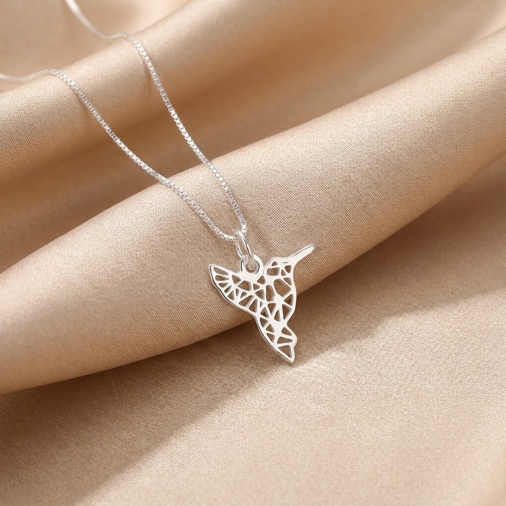 Colar Beija Flor Prata 925