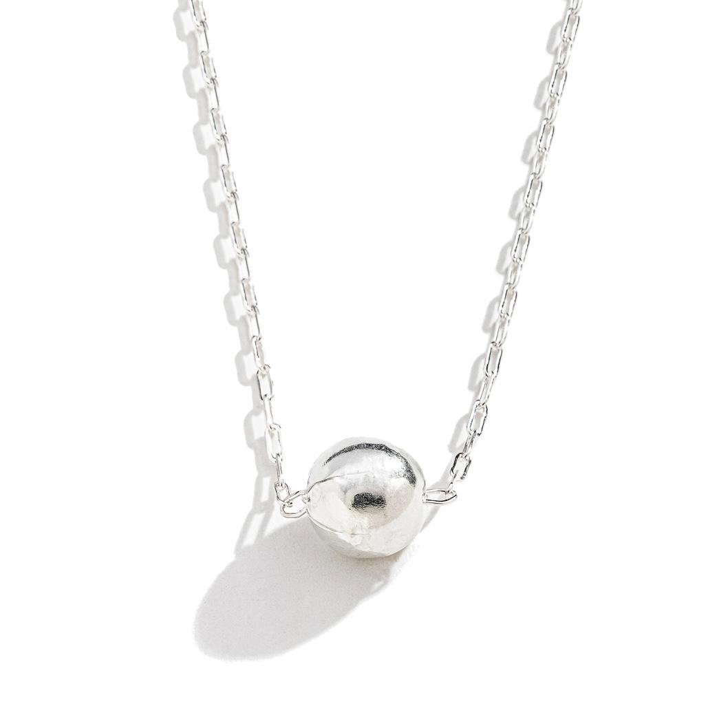 Colar Bolinha Central Prata 925