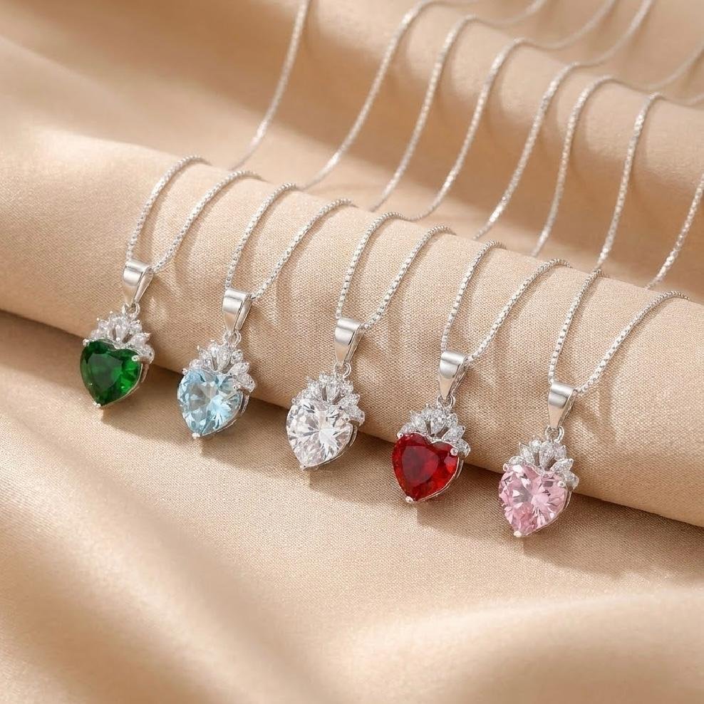 Colar Coração Princess Prata 925