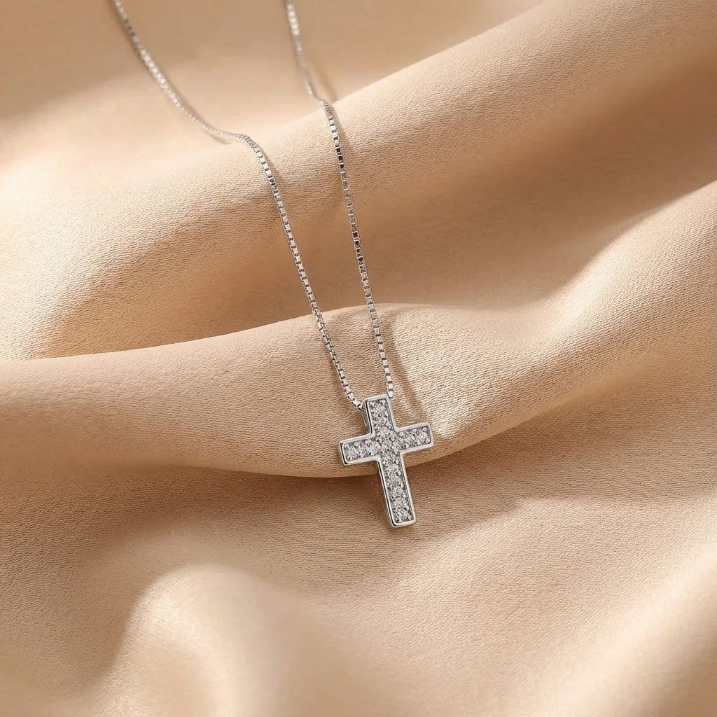 Colar Cruz Zircônia