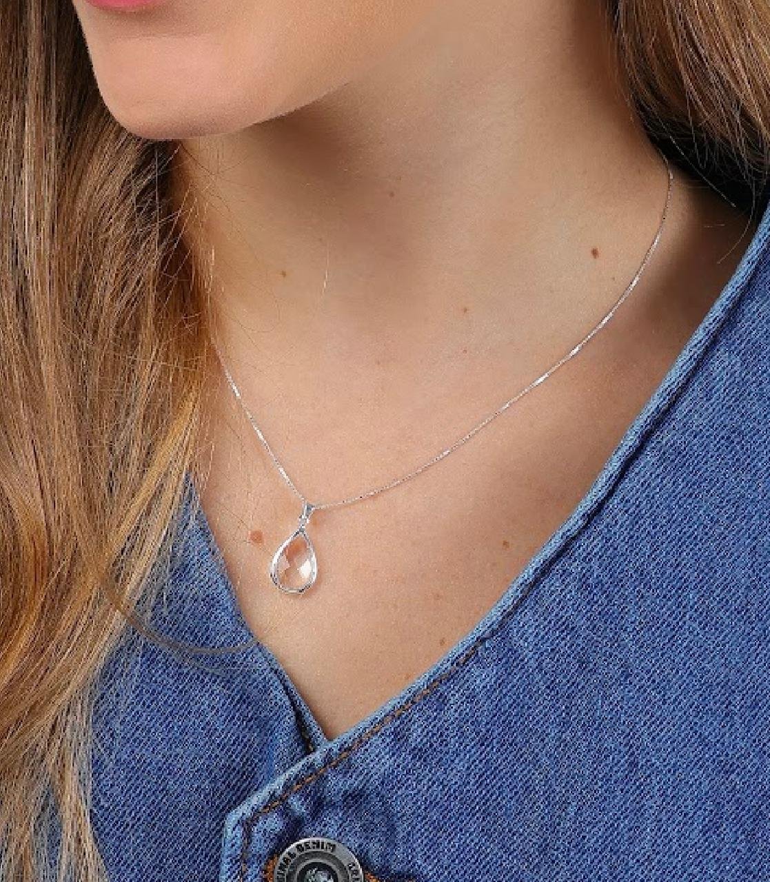 Colar Gota Zirconia