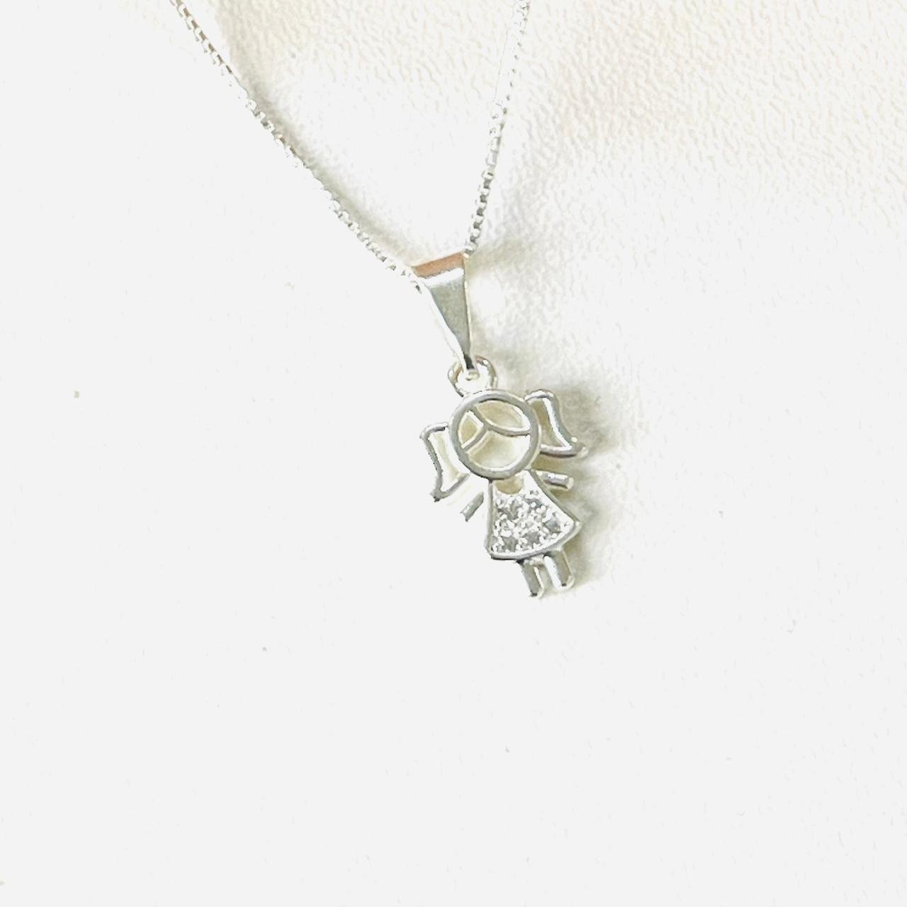 Colar Menina Vestido Cravejado