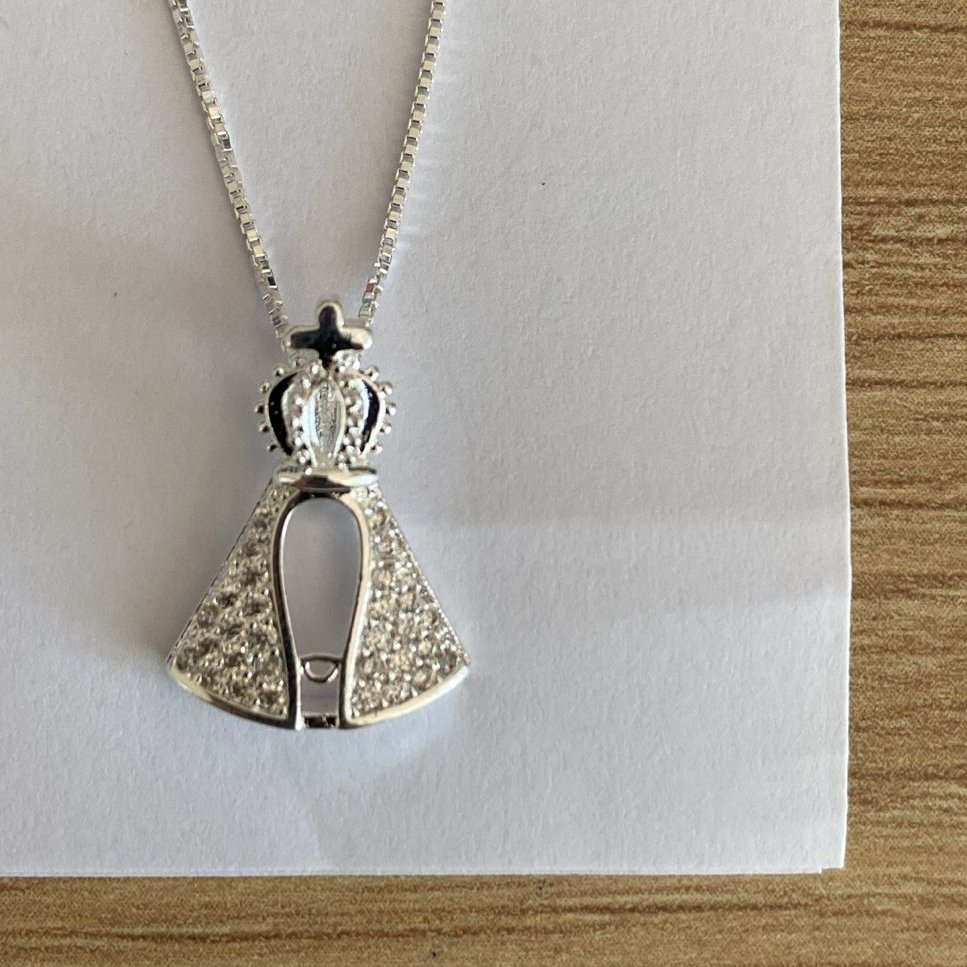 Colar Nossa Senhora Aparecida Cravejado