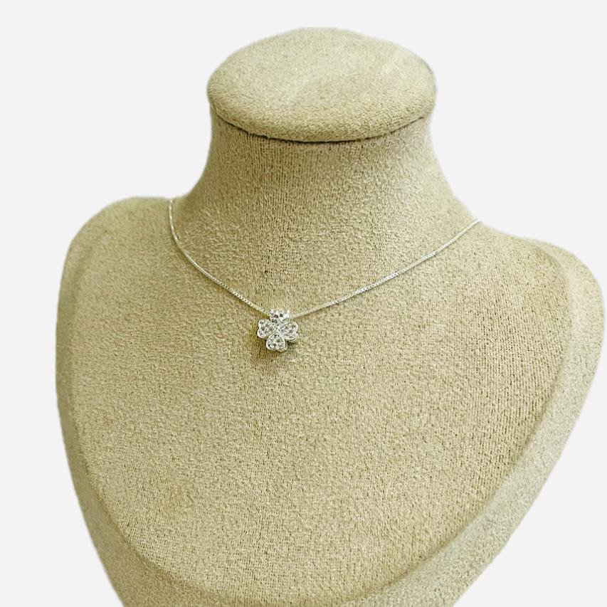 Colar Prata Italiana 925 Trevo Galeria