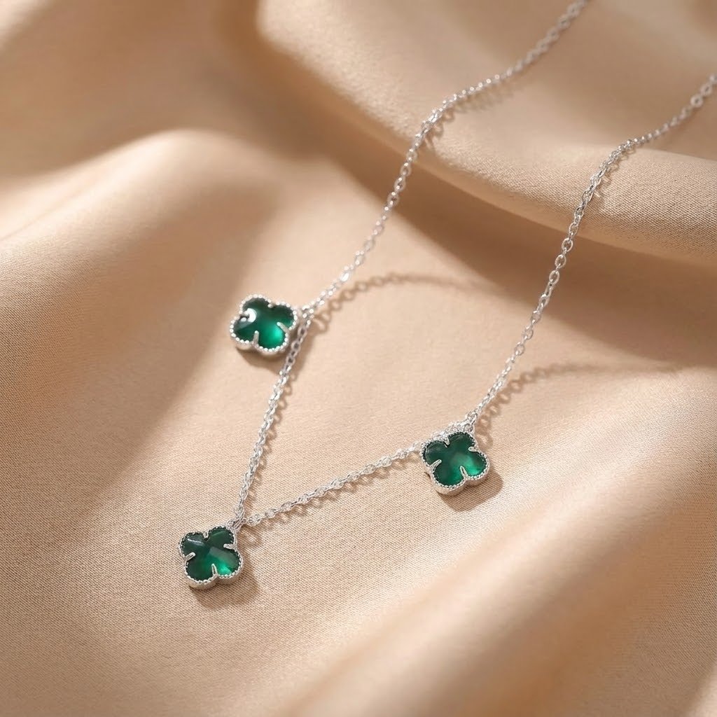 Colar Trevo Verde Sorte