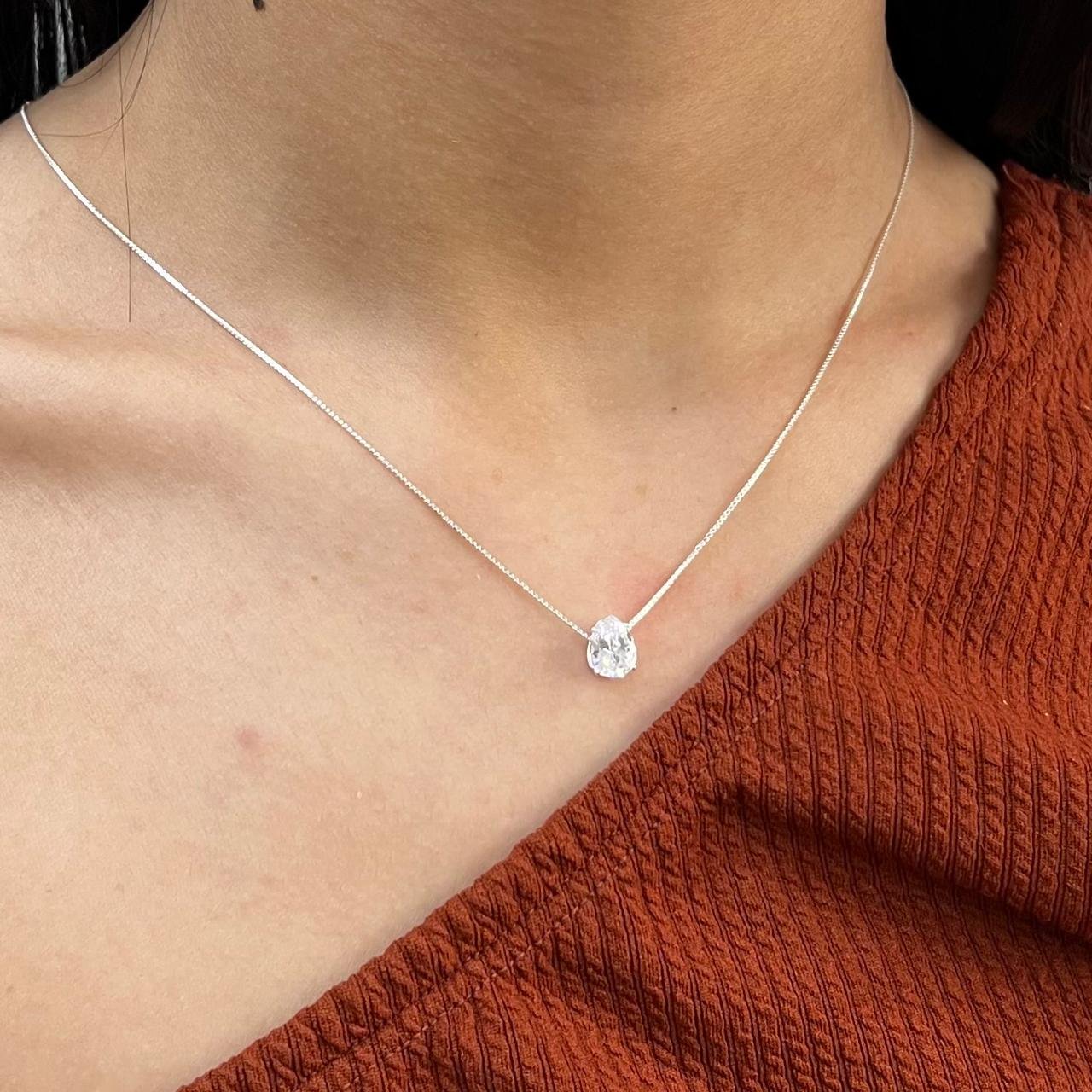 Colar Zircônia Galeria Gota