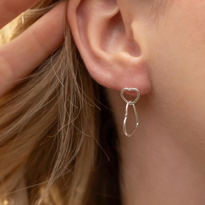 Conjunto Coração Duplo Vazado