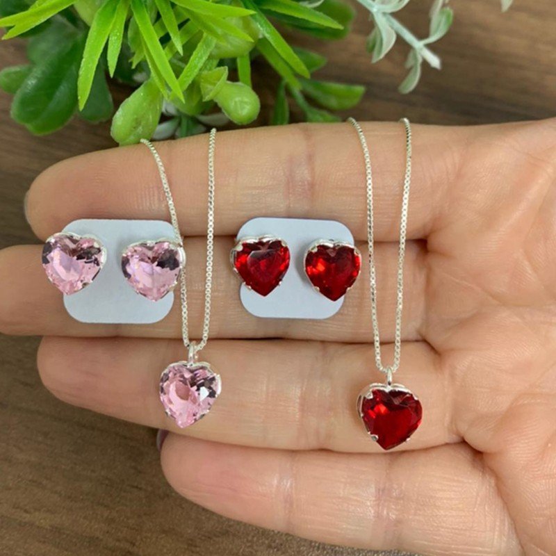 Conjunto Coração Zircônia