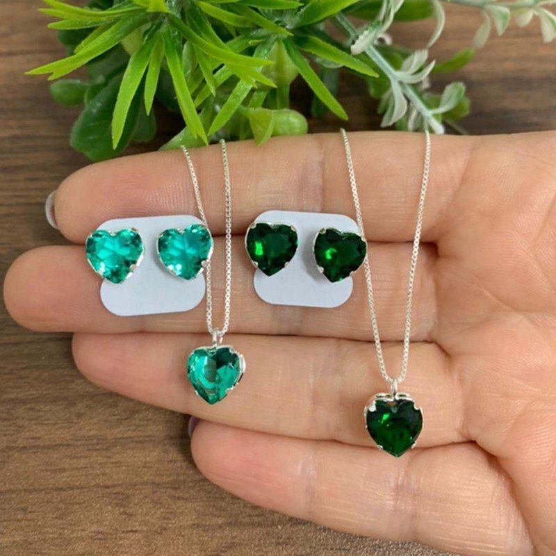 Conjunto Coração Zircônia