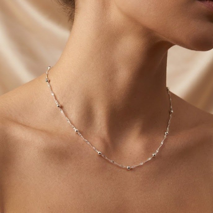 Corrente Bolinha e Singapura 45 cm