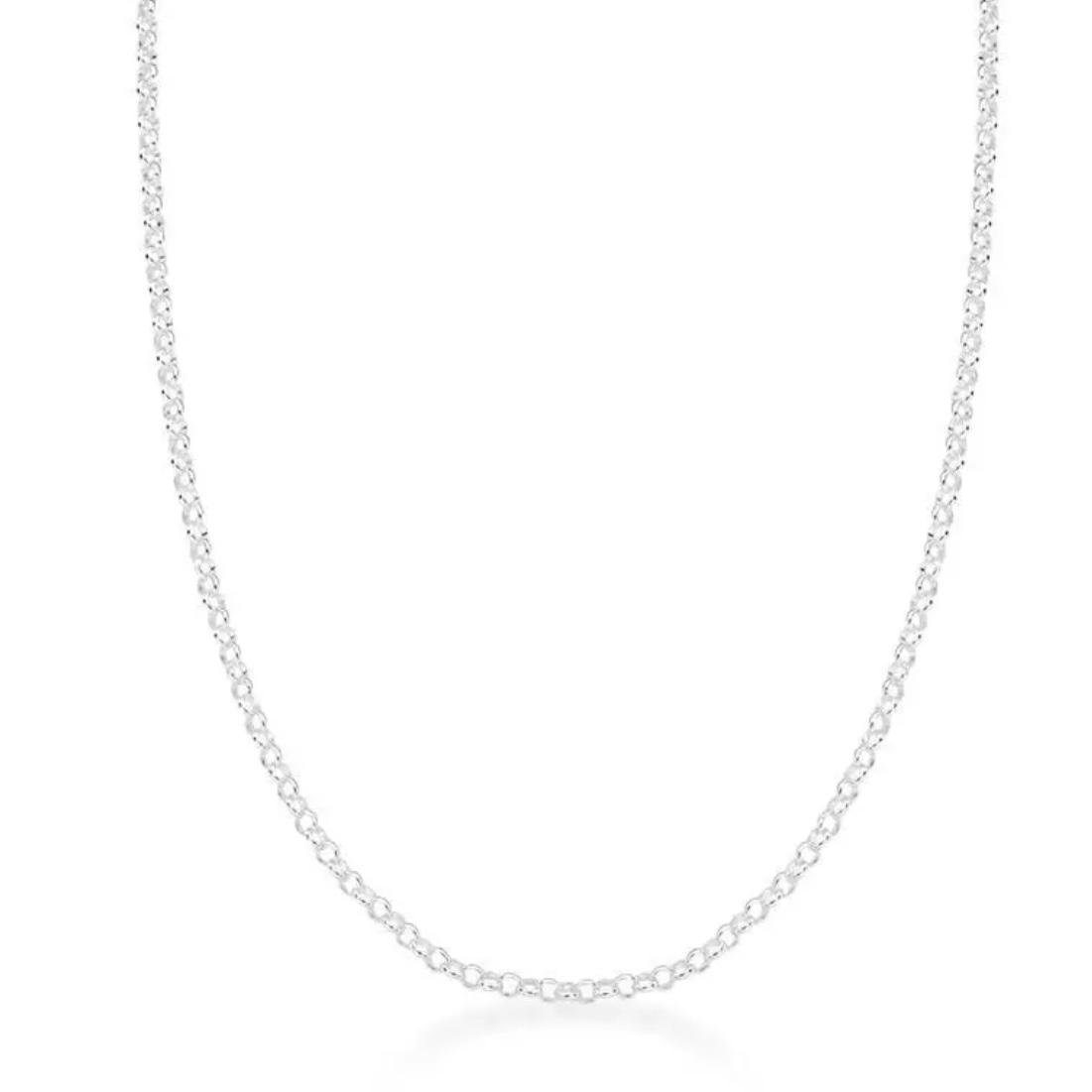 Corrente de Prata Elo Português 60 cm