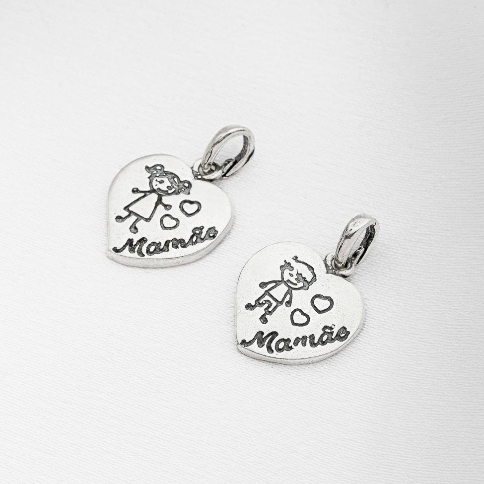 Pingente Coração Mamãe