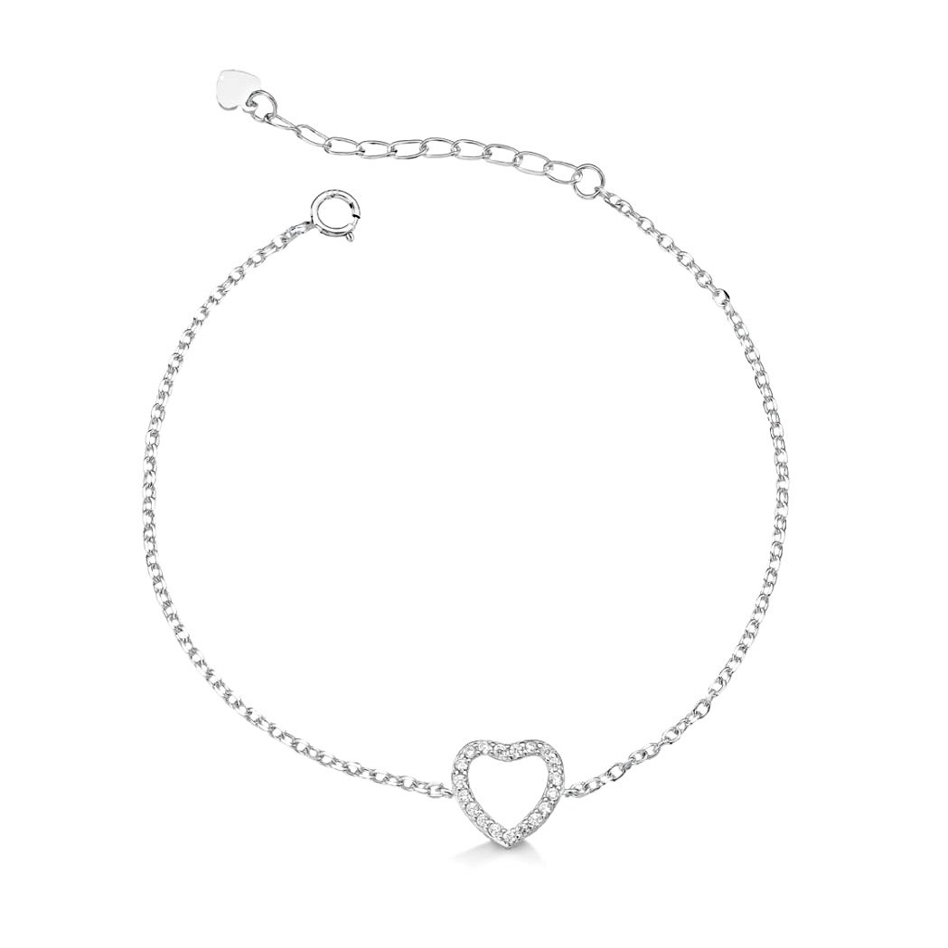 Pulseira Coração Cravejado