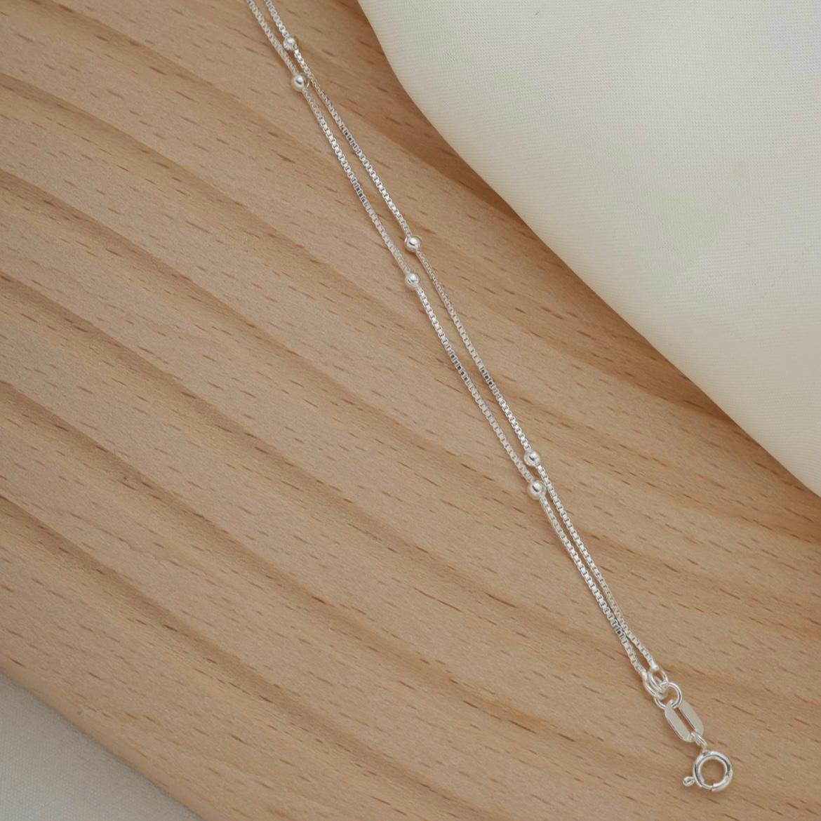 Pulseira Dupla Veneziana com Bolinhas