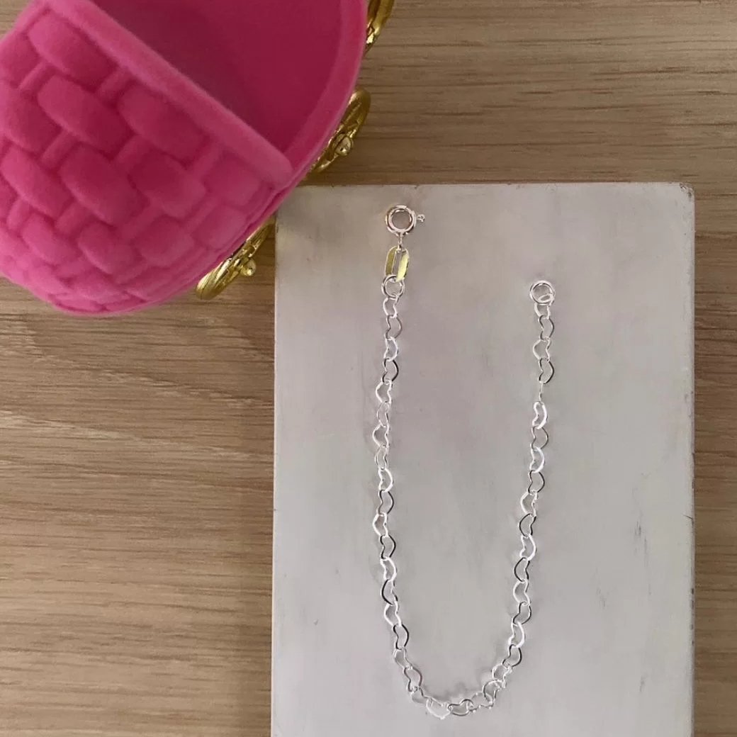 Pulseira Mini Elo Coração Infantil