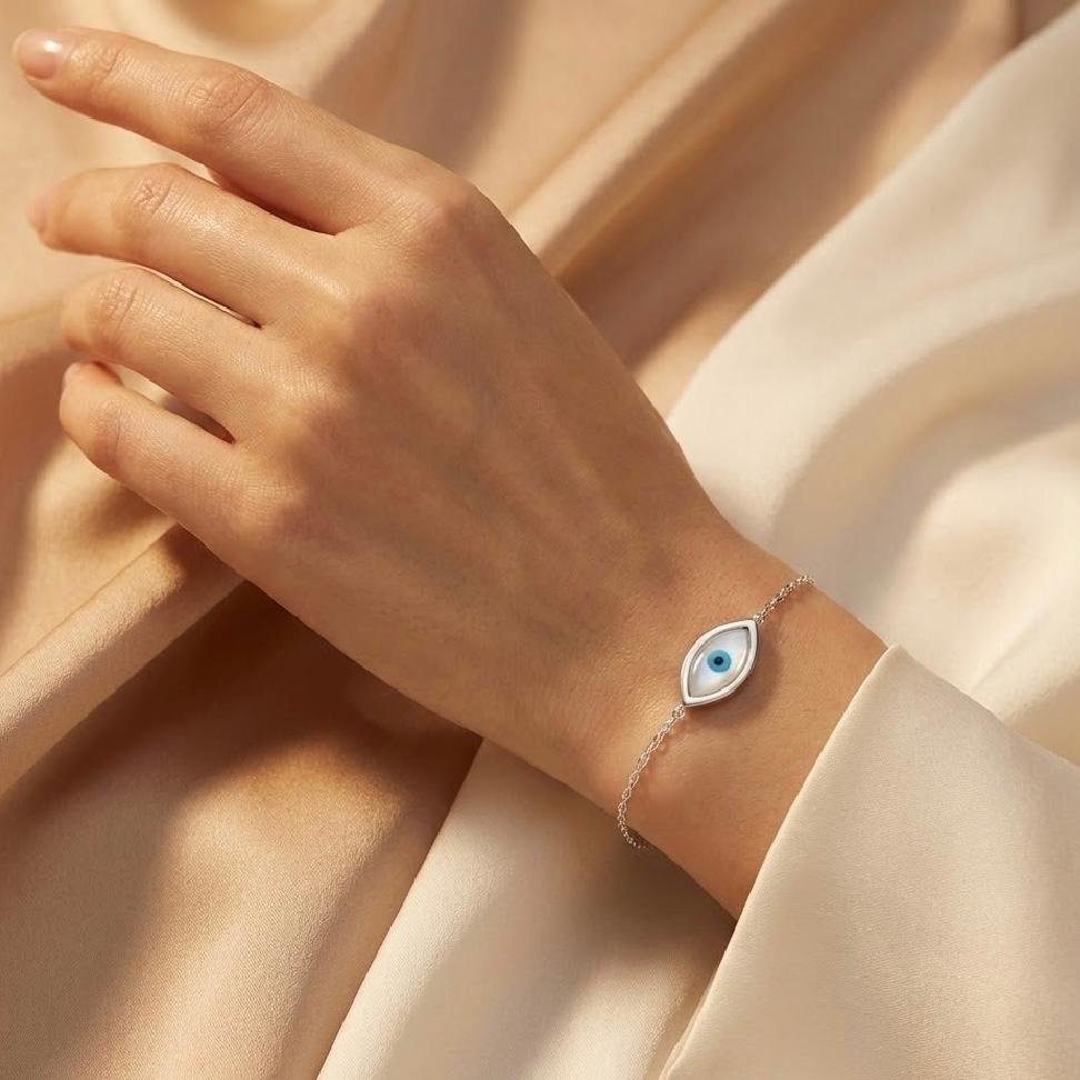 Pulseira Olho Grego Madrepérola